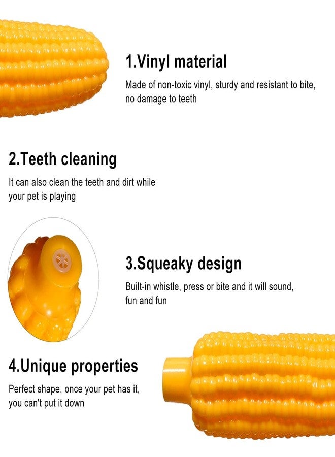 Smart Pups Squeaky Toys for Puppy,Corn-Shaped Toys for Teething, Dog Chew Toys with Squeak Puppies Toys for Small Dogs and Pyppy(Yellow Color) - Image 2